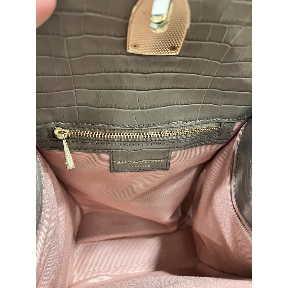 Aspinal Of London Gigi Crocodile Embossed Leather Bag - Picture 9 of 14